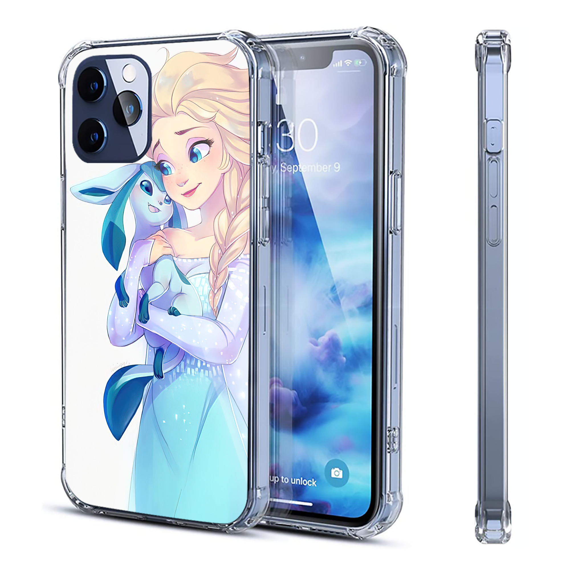 （画像用） アナと雪の女王 アンナ エルサ Frozen Anna Elsa 【iPhone 12シリーズ対応】透明スマホケース（クリアソフトケース）